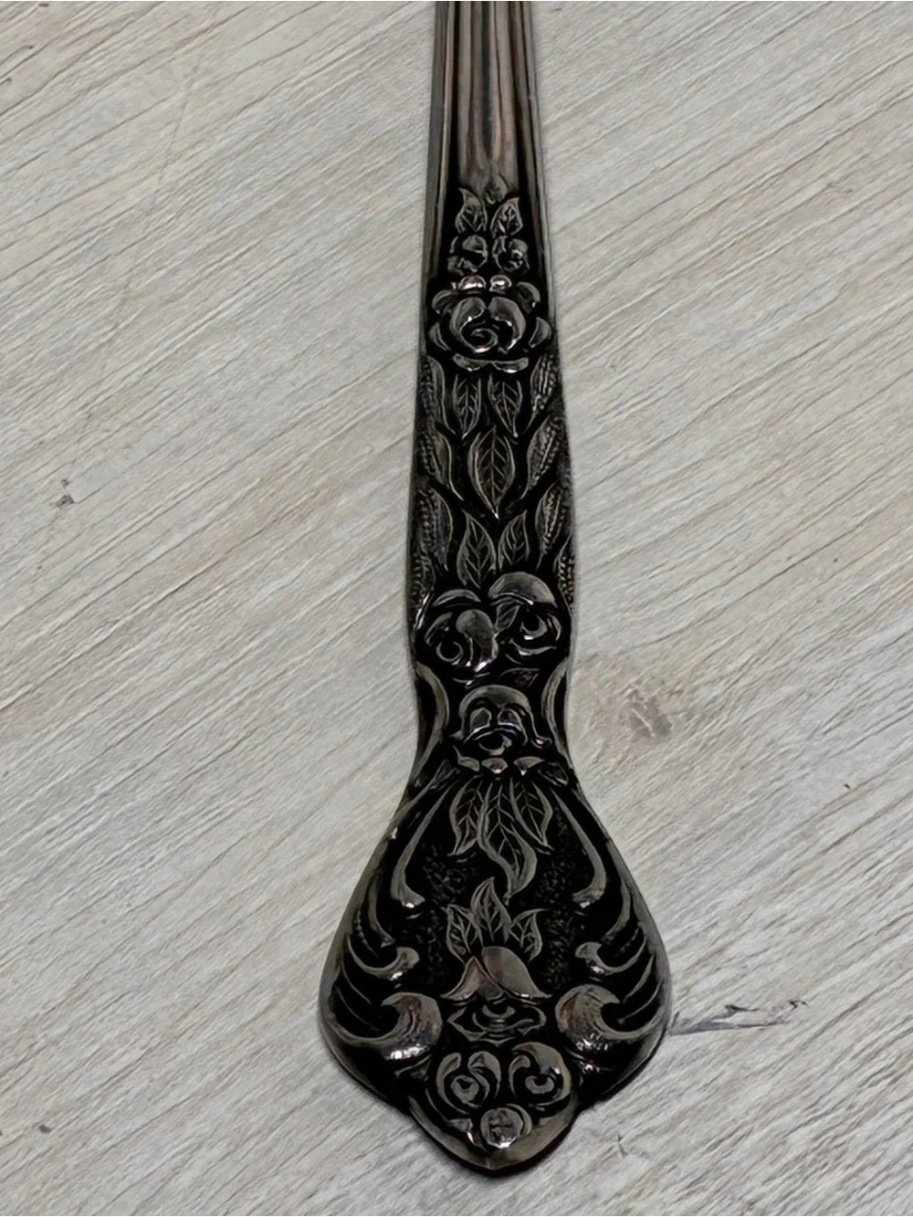 Vintage Versailles MSI Japan Stainless Ornate Floral Serving Fork Flatware
